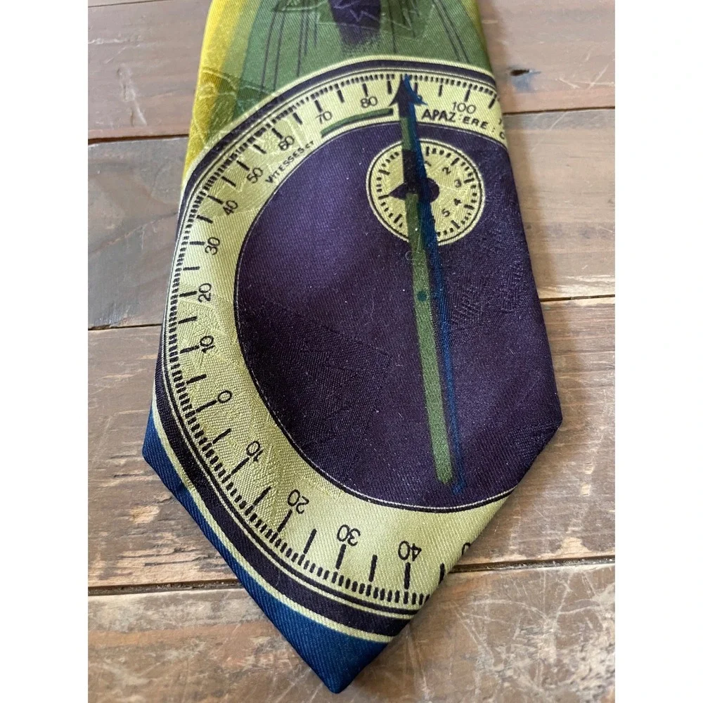XMI Nordstrom Silk Tie Journey to Mars Navy Blue Hand Made USA